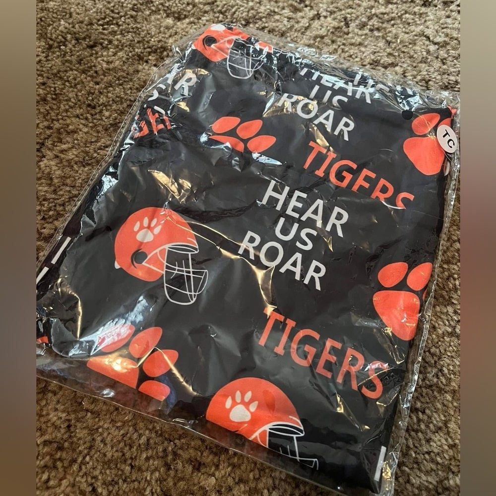 Tigers Leggings NEW Yoga Waist Band Orange Black Football Plus Size